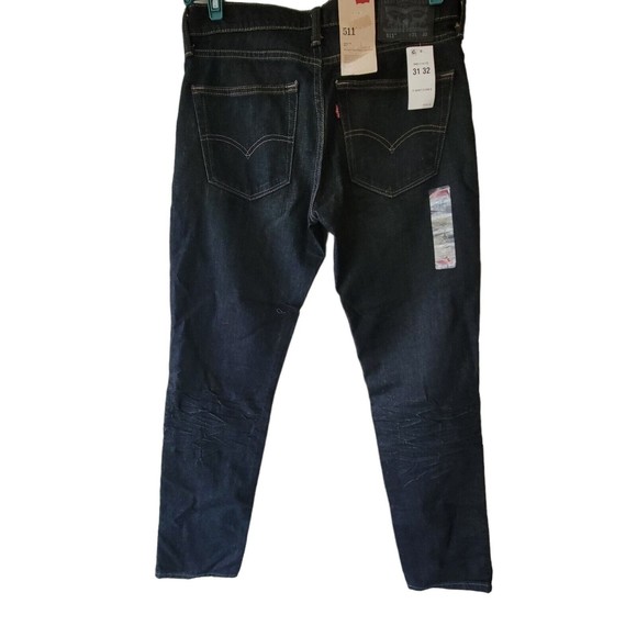 Levi's 511 Slim Fit Stretch Slight Taper Jeans Size 31x32 - Picture 4 of 6